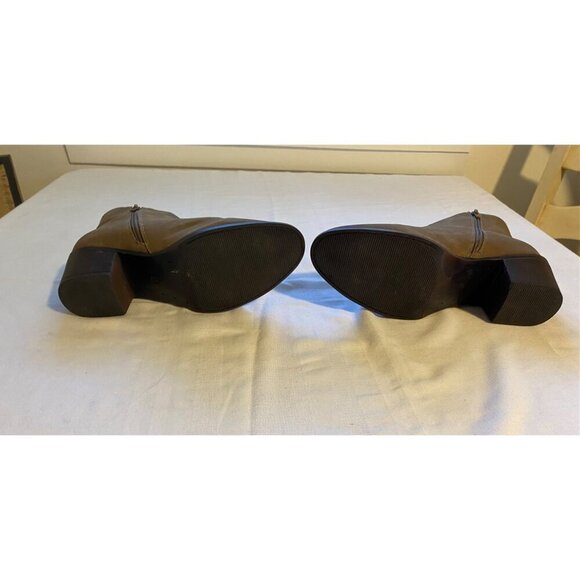 Pierre Dumas Womens Brown Ankle Booties With Zipper Closure - Size 10 - Picture 10 of 15